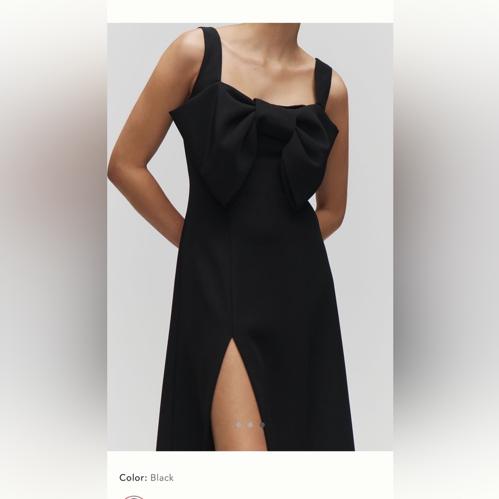 The Wolf Gang Chic Black Maxi Dress with Bow Detail - Picture 2 of 3